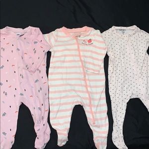 3 to 6 month Pajama onesies